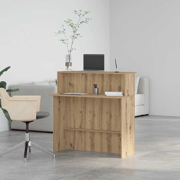 VidaXL Recepční stůl 100x50x103,5 cm, konstrukční dřevo [859029] Barva: dub artisan