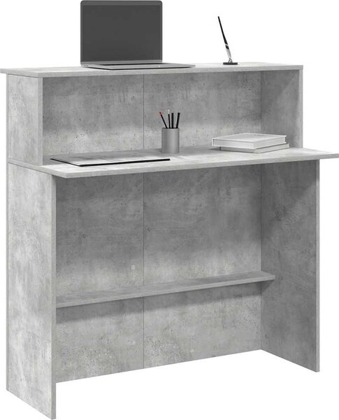 VidaXL Recepční stůl 100x50x103,5 cm, konstrukční dřevo [859029] Barva: Betonová šedá