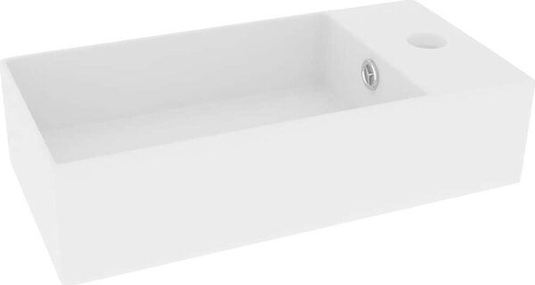 VidaXL Umyvadlo s přepadem 49 x 25 x 15 cm keramika [143492] Barva: Tmavě šedá