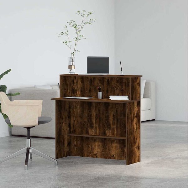 VidaXL Recepční stůl 100 x 40 x 104 cm, imitace dřeva [859055] Barva: Černá