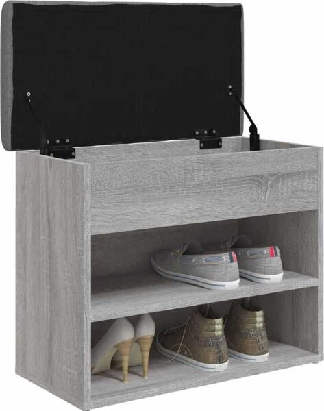 VidaXL Lavice s botníkem 62x32x50 cm Engineered Wood [835097] Barva: dub artisan
