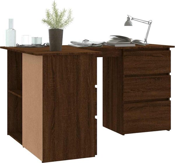 VidaXL Rohový psací stůl 145x100x76 cm kompozitní dřevo [801092] Barva: dub sonoma