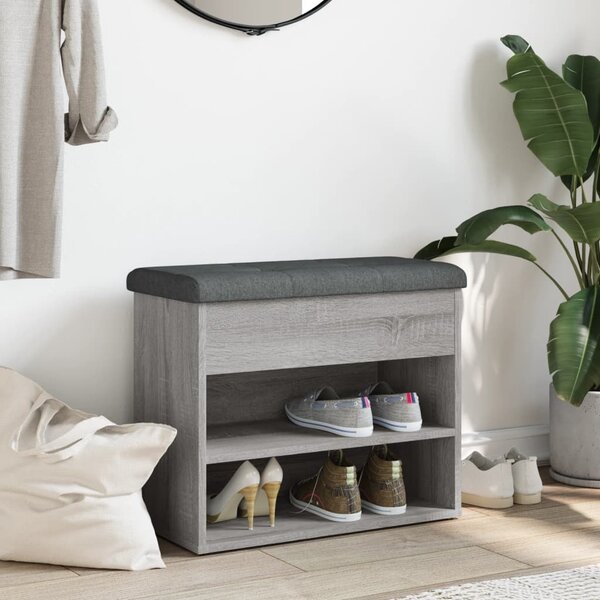 VidaXL Lavice s botníkem 62x32x50 cm Engineered Wood [835097] Barva: dub artisan