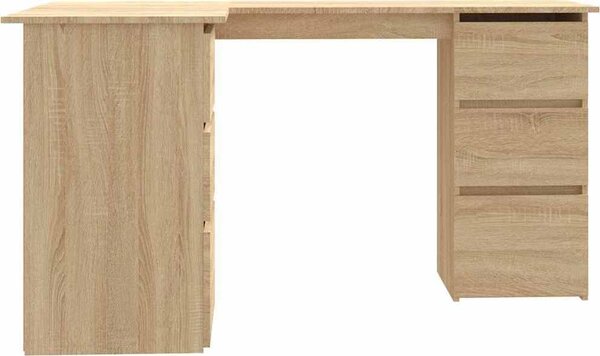 VidaXL Rohový psací stůl 145x100x76 cm kompozitní dřevo [801092] Barva: Bílá