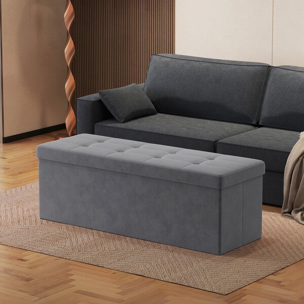 SEDACÍ BOX, textil, kompozitní dřevo, 110/38/38 cm Boxxx - Taburety, Online Only