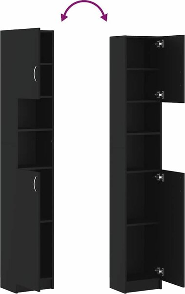 VidaXL Koupelnová skříňka 32x25,5x190 cm Dřevěná konstrukce [802877] Barva: dub sonoma