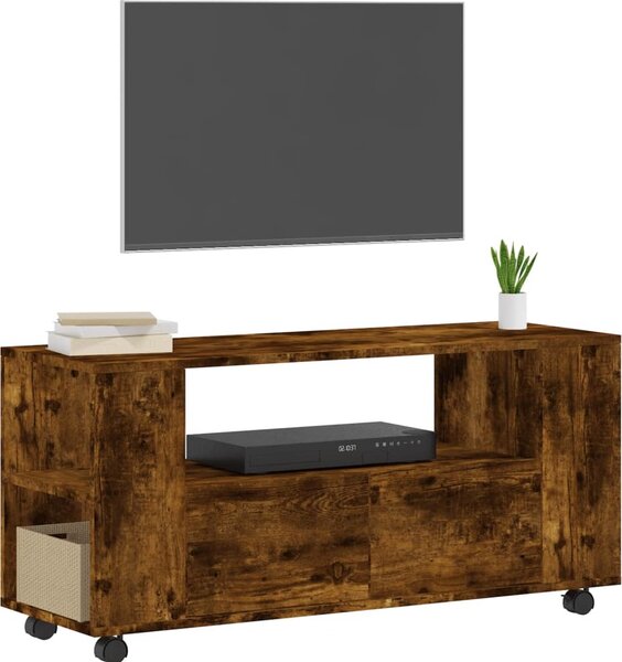 VidaXL TV skříňka na kolečkách 102 x 34,5 x 43 cm kompozit [833747] Barva: Bílá