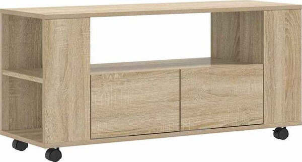 VidaXL TV skříňka na kolečkách 102 x 34,5 x 43 cm kompozit [833747] Barva: Bílá