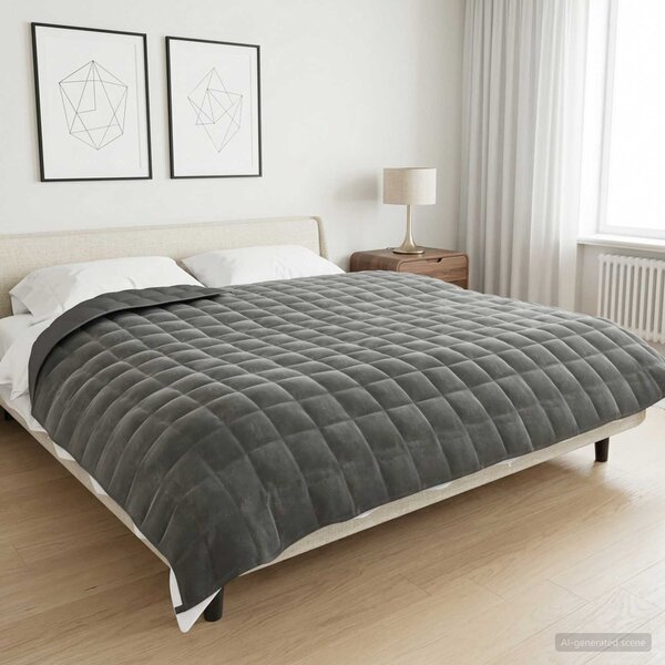 VidaXL Zátěžová deka 200 x 220 cm 9 kg 100% Bavlna 205T [3154857] Barva: Modrá