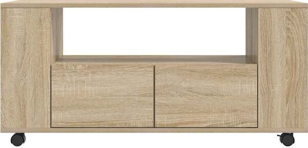 VidaXL TV skříňka na kolečkách 102 x 34,5 x 43 cm kompozit [833747] Barva: Bílá