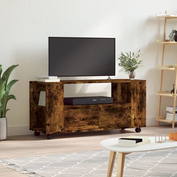 VidaXL TV skříňka na kolečkách 102 x 34,5 x 43 cm kompozit [833747] Barva: Bílá