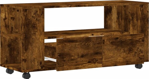 VidaXL TV skříňka na kolečkách 102 x 34,5 x 43 cm kompozit [833747] Barva: Bílá