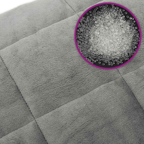 VidaXL Zátěžová deka 150 x 200 cm 7 kg 100% Bavlna 205T [350720] Barva: Šedá