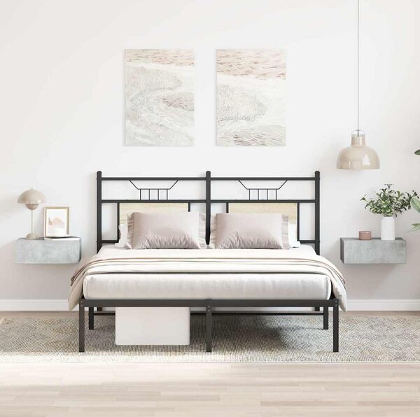 VidaXL Plovoucí noční stolky 2 ks 40 x 32 x 15 cm, konstrukční dřevo [800319] Barva: dub sonoma