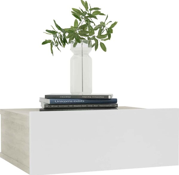 VidaXL Plovoucí noční stolky 2 ks 40 x 32 x 15 cm, konstrukční dřevo [800319] Barva: dub sonoma