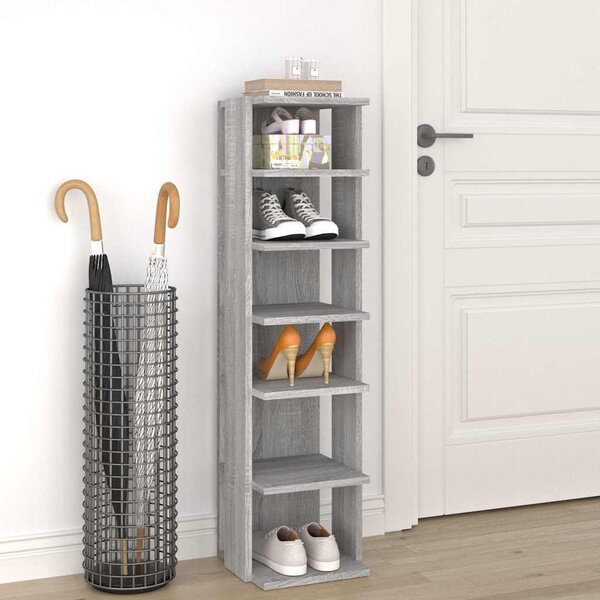 VidaXL Botník 25x27x102 cm kompozitní dřevo [808487] Barva: šedá sonoma