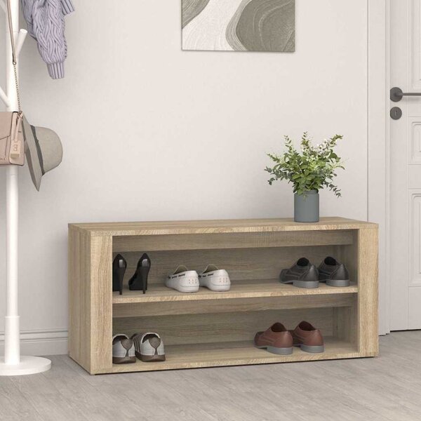 VidaXL Botník 100 x 35 x 45 cm, konstrukční dřevo [816911] Barva: Bílá