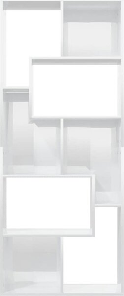 VidaXL Knihovna 67x24x161 cm kompozitní dřevo [801878] Barva: Bílá