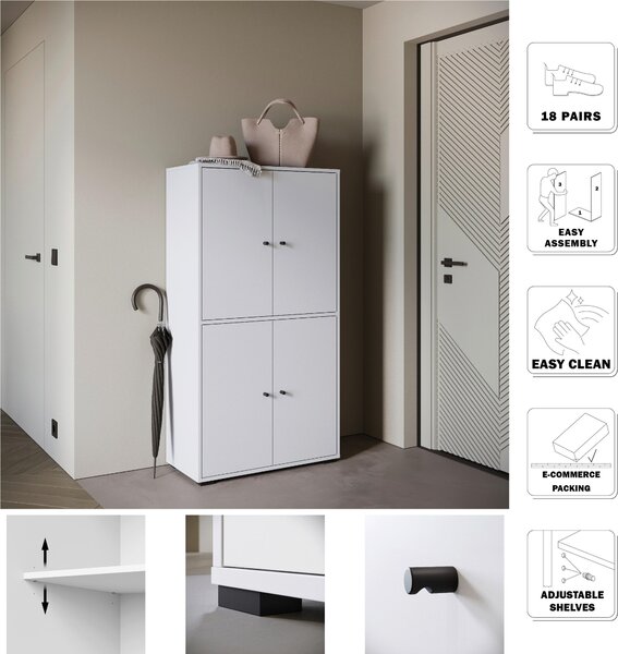 BOTNÍK, bílá, 70/131/33 cm P & B - Online Only šatny & botníky, Online Only