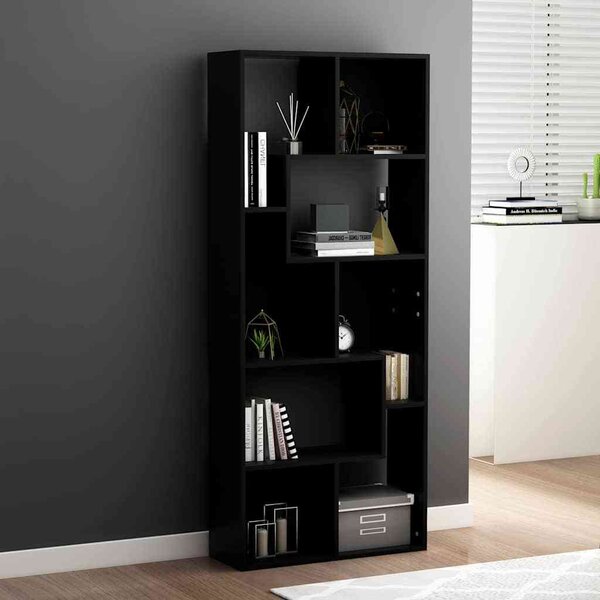 VidaXL Knihovna 67x24x161 cm kompozitní dřevo [801878] Barva: Bílá