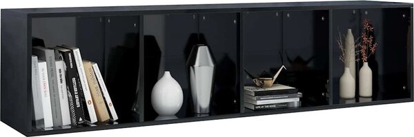 VidaXL Knihovna / TV skříňka 36x30x143 cm kompozit [800147] Barva: Černý dub