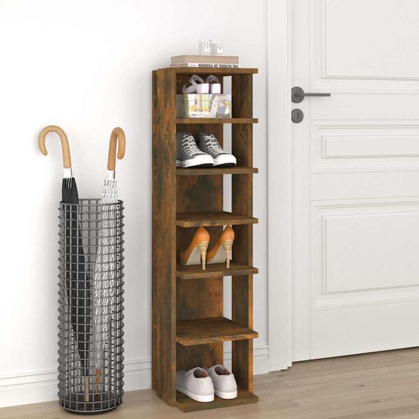 VidaXL Botník 25x27x102 cm kompozitní dřevo [808487] Barva: kouřový dub