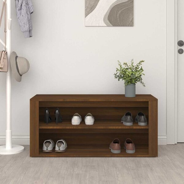 VidaXL Botník 100 x 35 x 45 cm, konstrukční dřevo [816911] Barva: Bílá