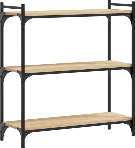 VidaXL Knihovna se 3 policemi 80 x 30 x 86 cm kompozitní dřevo [837668] Barva: šedá sonoma