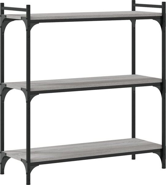 VidaXL Knihovna se 3 policemi 80 x 30 x 86 cm kompozitní dřevo [837668] Barva: šedá sonoma