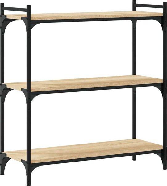 VidaXL Knihovna se 3 policemi 80 x 30 x 86 cm kompozitní dřevo [837668] Barva: šedá sonoma