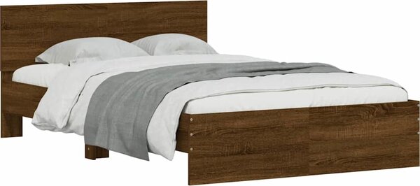 VidaXL Rám postele s čelem 120 x 200 cm Kompozitní dřevo [3207496] Barva: Černá