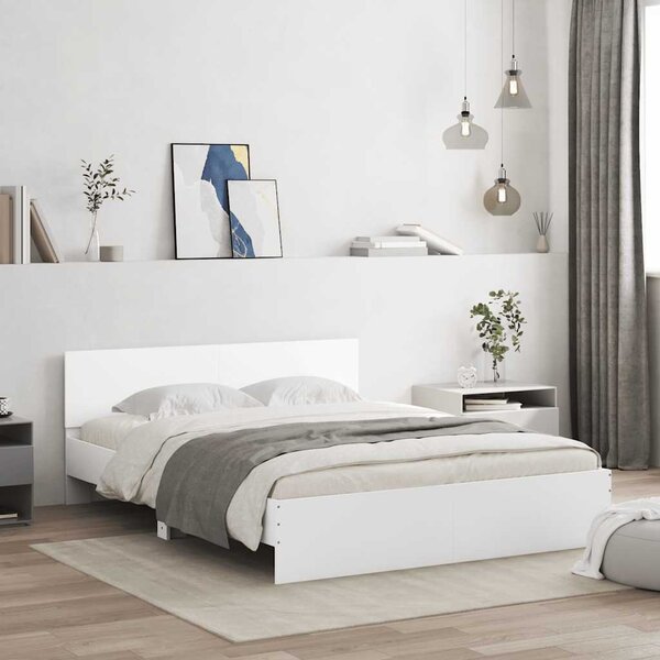 VidaXL Rám postele s čelem 140 x 190 cm Kompozitní dřevo [3207497] Barva: Staré dřevo