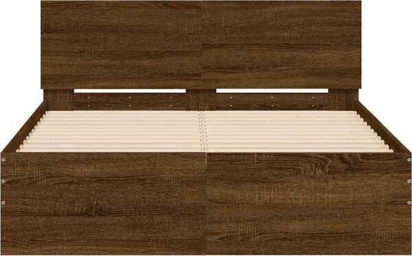 VidaXL Rám postele s čelem 120 x 200 cm Kompozitní dřevo [3207496] Barva: Černá