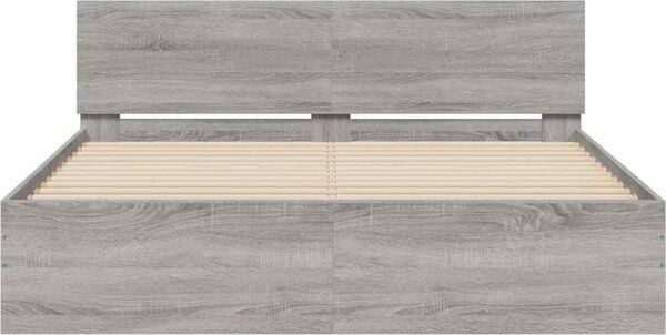 VidaXL Rám postele s čelem 140 x 190 cm Kompozitní dřevo [3207497] Barva: Staré dřevo