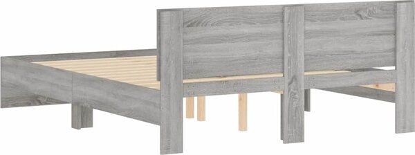 VidaXL Rám postele s čelem 140 x 190 cm Kompozitní dřevo [3207497] Barva: Staré dřevo