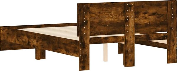 VidaXL Rám postele s čelem 120 x 200 cm Kompozitní dřevo [3207496] Barva: Černá