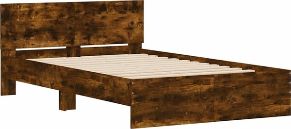 VidaXL Rám postele s čelem 120 x 200 cm Kompozitní dřevo [3207496] Barva: Černá