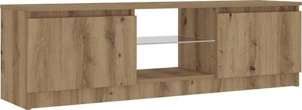 VidaXL TV skříňka s LED osvětlením 120x30x36 cm [856347] Barva: kouřový dub