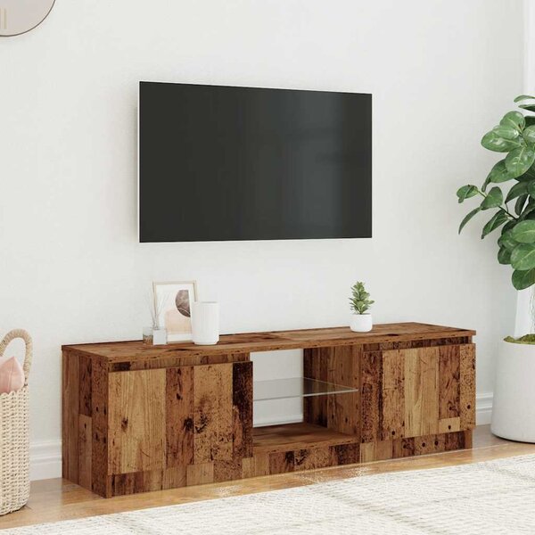 VidaXL TV skříňka s LED osvětlením 120x30x36 cm [856347] Barva: kouřový dub