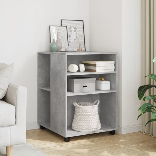 VidaXL Odkládací stolek na kolečkách 55x60x78 cm kompozit [853156] Barva: Betonová šedá
