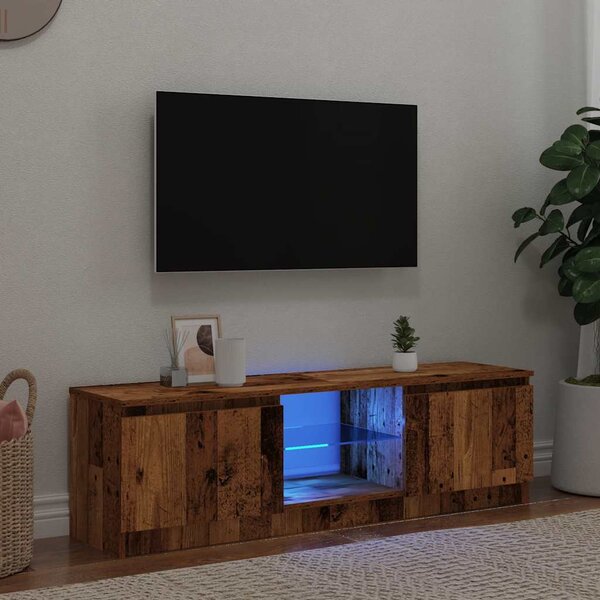 VidaXL TV skříňka s LED osvětlením 120x30x36 cm [856347] Barva: kouřový dub