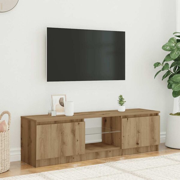 VidaXL TV skříňka s LED osvětlením 120x30x36 cm [856347] Barva: kouřový dub
