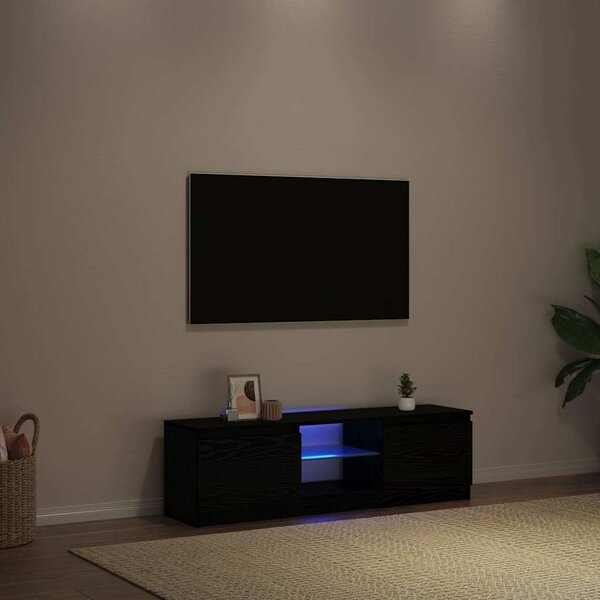 VidaXL TV skříňka s LED osvětlením 120x30x36 cm [856347] Barva: Černý dub