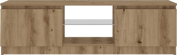 VidaXL TV skříňka s LED osvětlením 120x30x36 cm [856347] Barva: kouřový dub