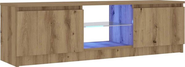 VidaXL TV skříňka s LED osvětlením 120x30x36 cm [856347] Barva: kouřový dub