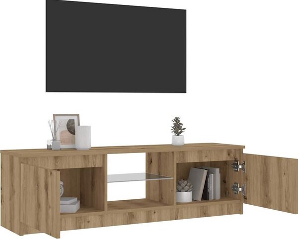 VidaXL TV skříňka s LED osvětlením 120x30x36 cm [856347] Barva: kouřový dub
