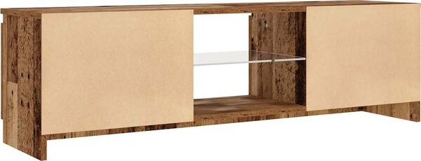 VidaXL TV skříňka s LED osvětlením 120x30x36 cm [856347] Barva: kouřový dub