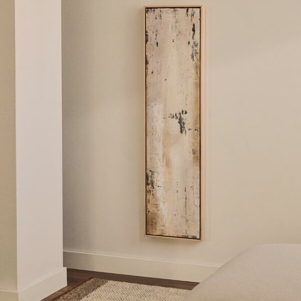Kave Home Šedý abstraktní obraz Selnar 32 x 122 cm