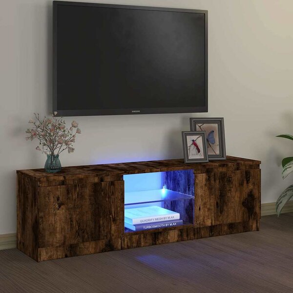 VidaXL TV skříňka s LED osvětlením 120x30x36 cm [856347] Barva: kouřový dub