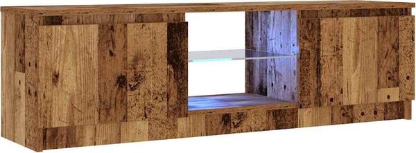VidaXL TV skříňka s LED osvětlením 120x30x36 cm [856347] Barva: kouřový dub